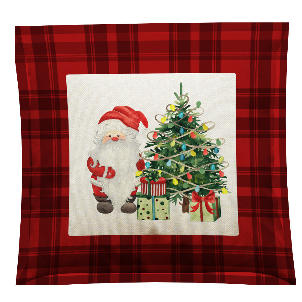 Christmas Cotton Linen Sofa Car Cushion Pillowcase