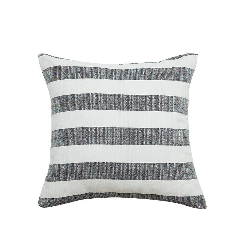 New Linen Cotton Geometric Striped Pillowcase