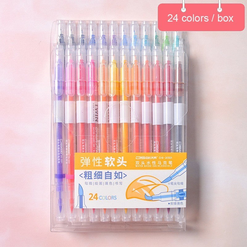 Color Calligraphy Art Hair Note Pen