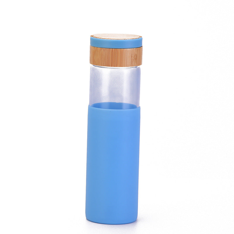 Handle Bamboo Cover Color Silicone Cover Outdoor Water Cup