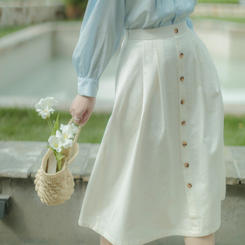 Women's French Vintage White Dress