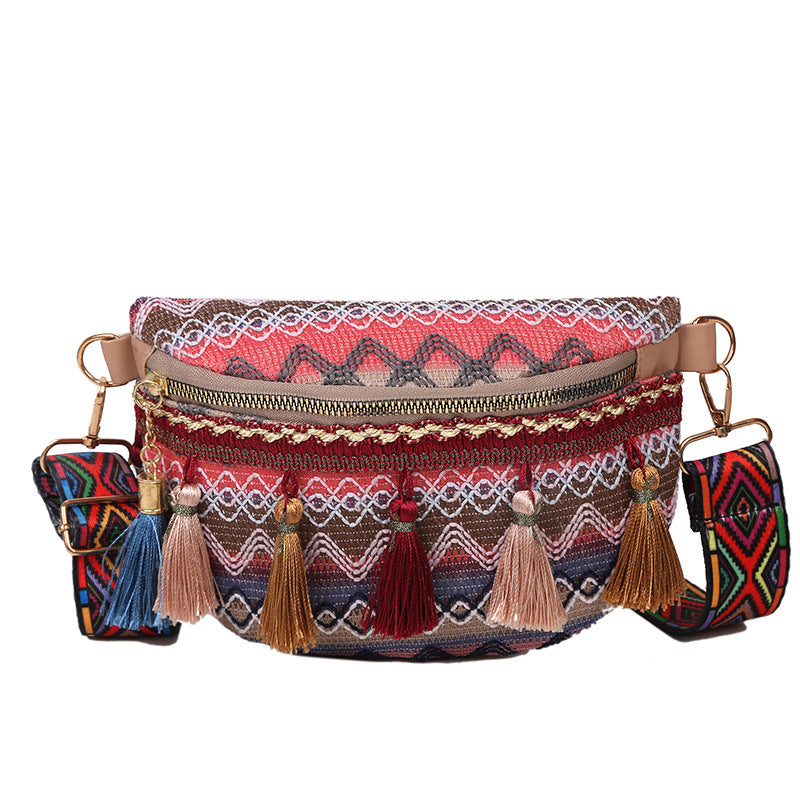 Simple And Versatile Shoulder Bag Messenger Waist Women's Ethnic Style