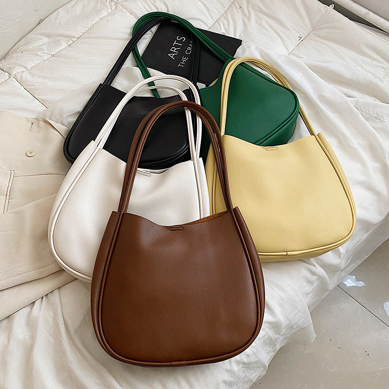 Big Soft PU Leather Bucket Shoulder Bag For Women Luxury Designer Handbags And Purses 2022 Luxury Trend Fashion Brand Totes