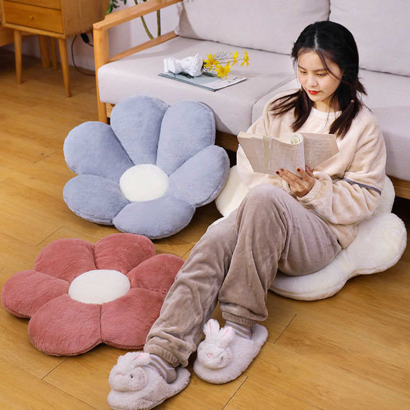 Office Flower Shape Plush Sofa Cushion