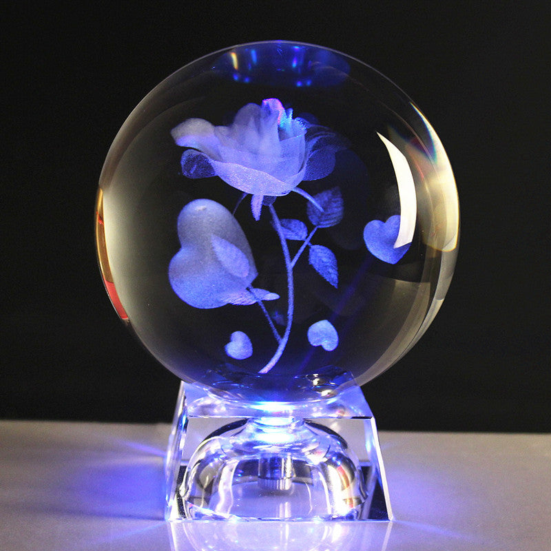 LED Music Box, Luminous Crystal Ball, Milky Way, Solar System, 3D