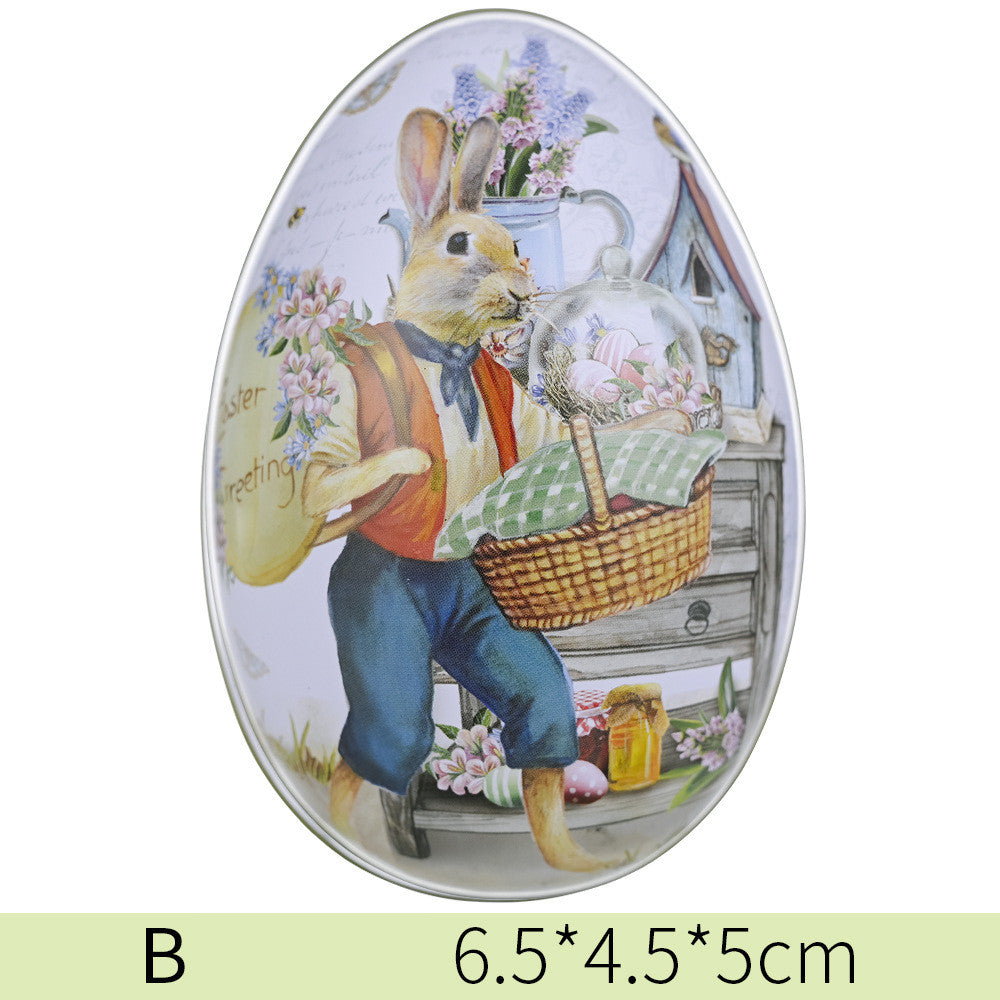 New Easter Decorative Tinplate Egg Creative Tin Box