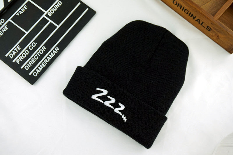 Fashionable Men's Letter Printed Warm Beanie