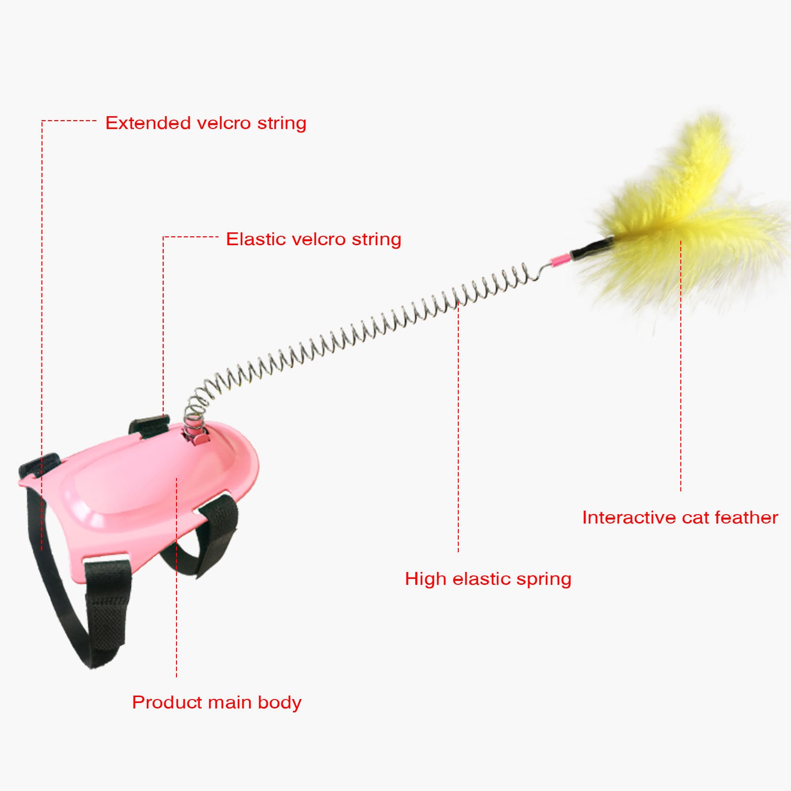 Cat Supplies Toy Spring Funny Stick Feather