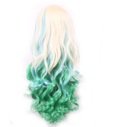 Big Wavy Curly Hair Multicolor Cosplay Wig