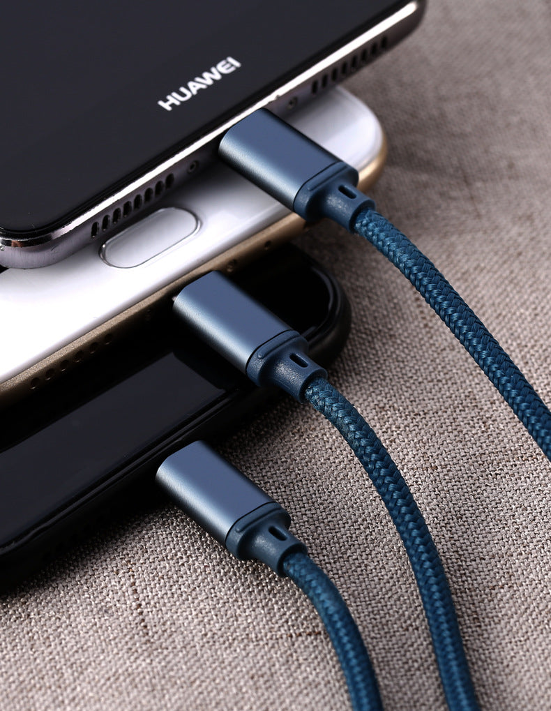 One For Three Braided Charging Cable