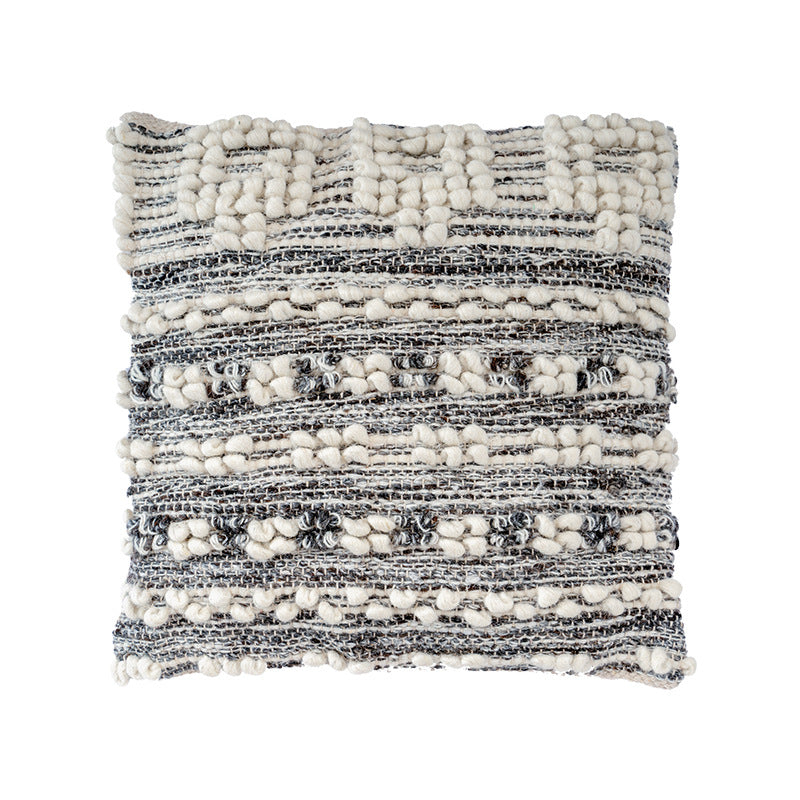 Office Simple Wool Tassel Cushion Pillowcase