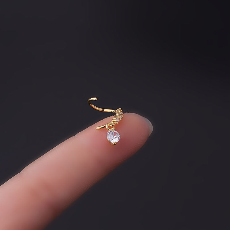 New Popular Drop Of Zircon Pendant Nose Ring