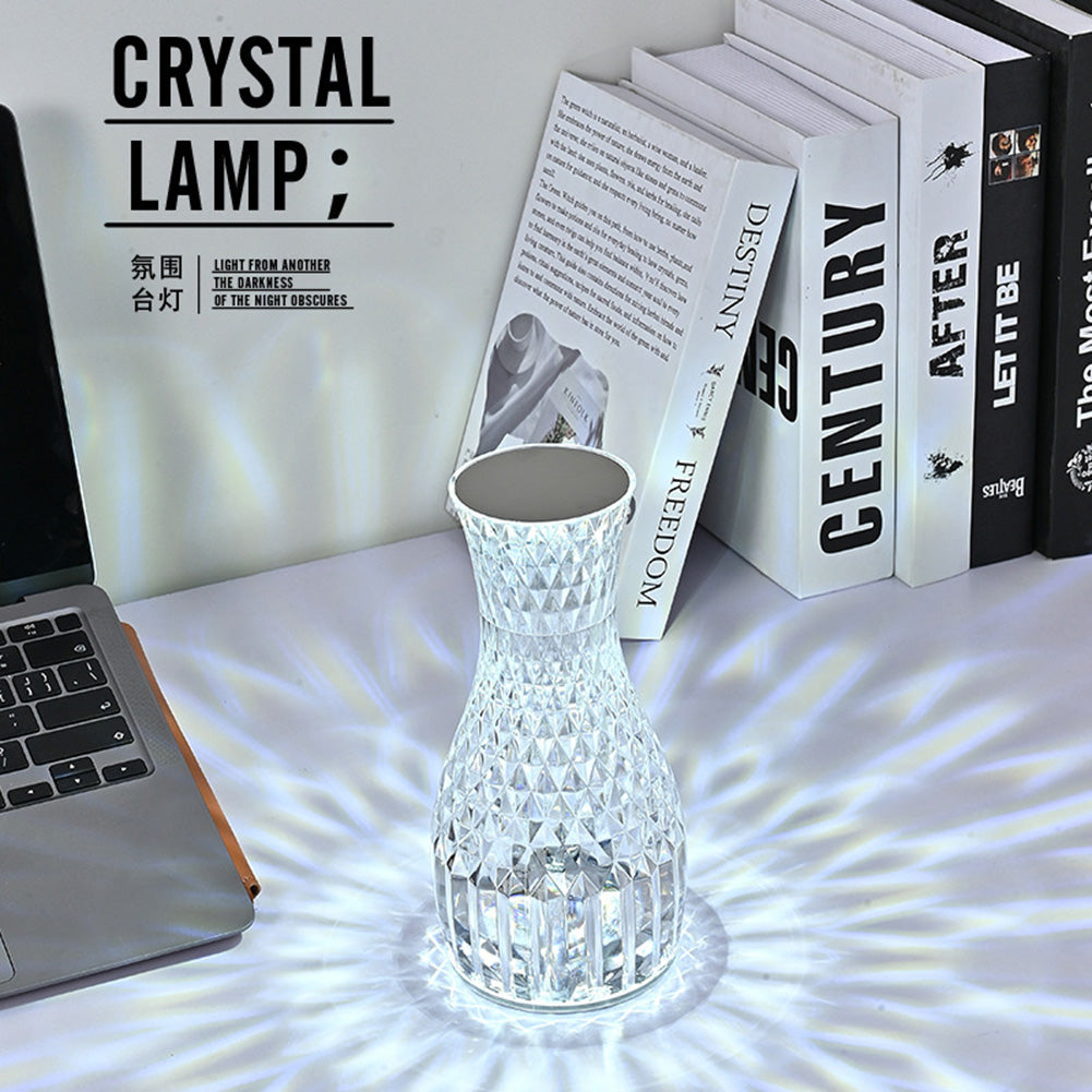 Vase Shape Atmosphere Crystal Lamp Romantic Bedside Diamond Table Lamp Home Christmas Decorations LED Lights