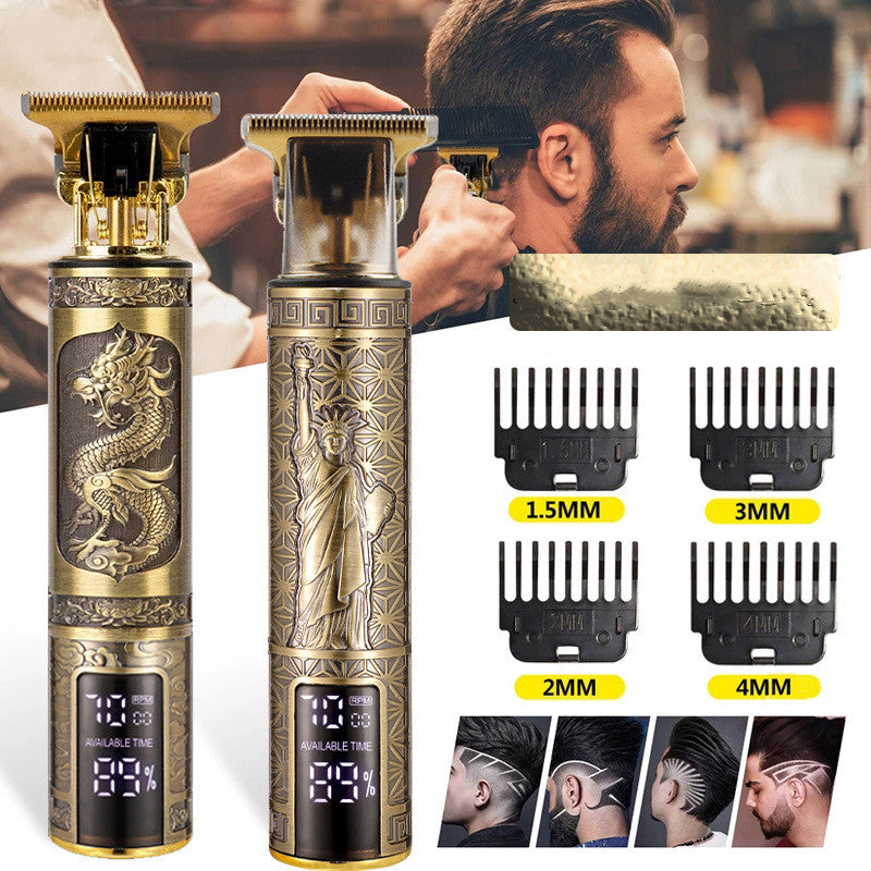 Digital Display Electric Stainless Steel Hair Clipper