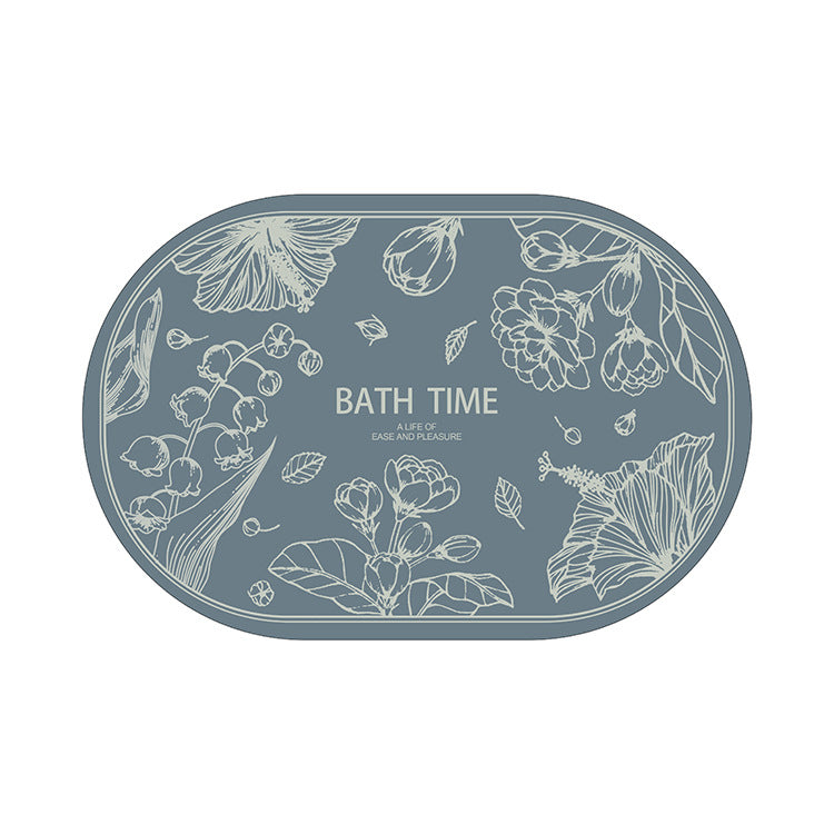 Wind Diatom Mud Bathroom Floor Mat Absorbs Water