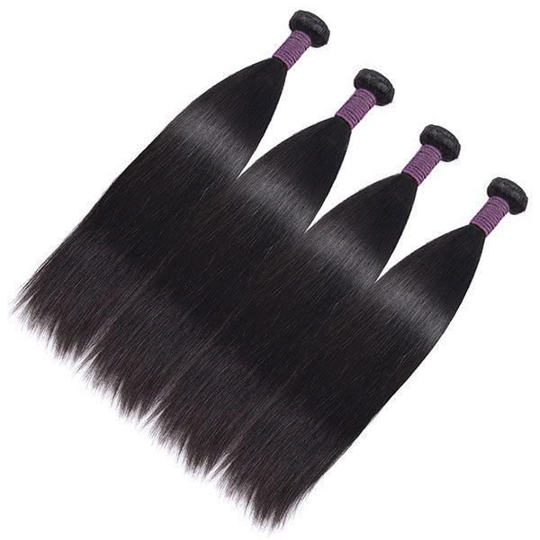 Human Hair Natural Color Straight Black Curtain