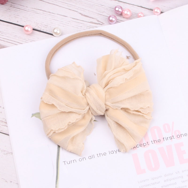 Lace Bowknot Children's Headband Baby Soft And Light Nylon