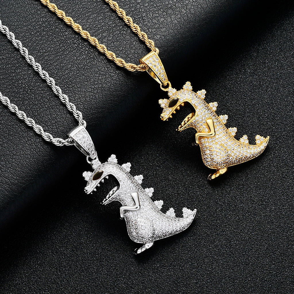 Hip Hop Style Dinosaur Pendant Necklace Decorative Accessories For Holiday Party Gift