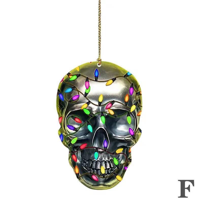 New Halloween Skull Car Pendant Acrylic Plane