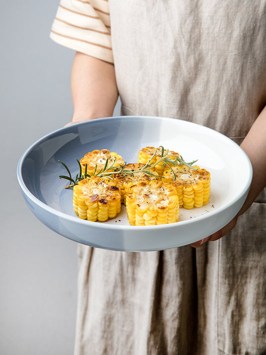 Nordic Ceramic Vegetable Bowl Deep Dish