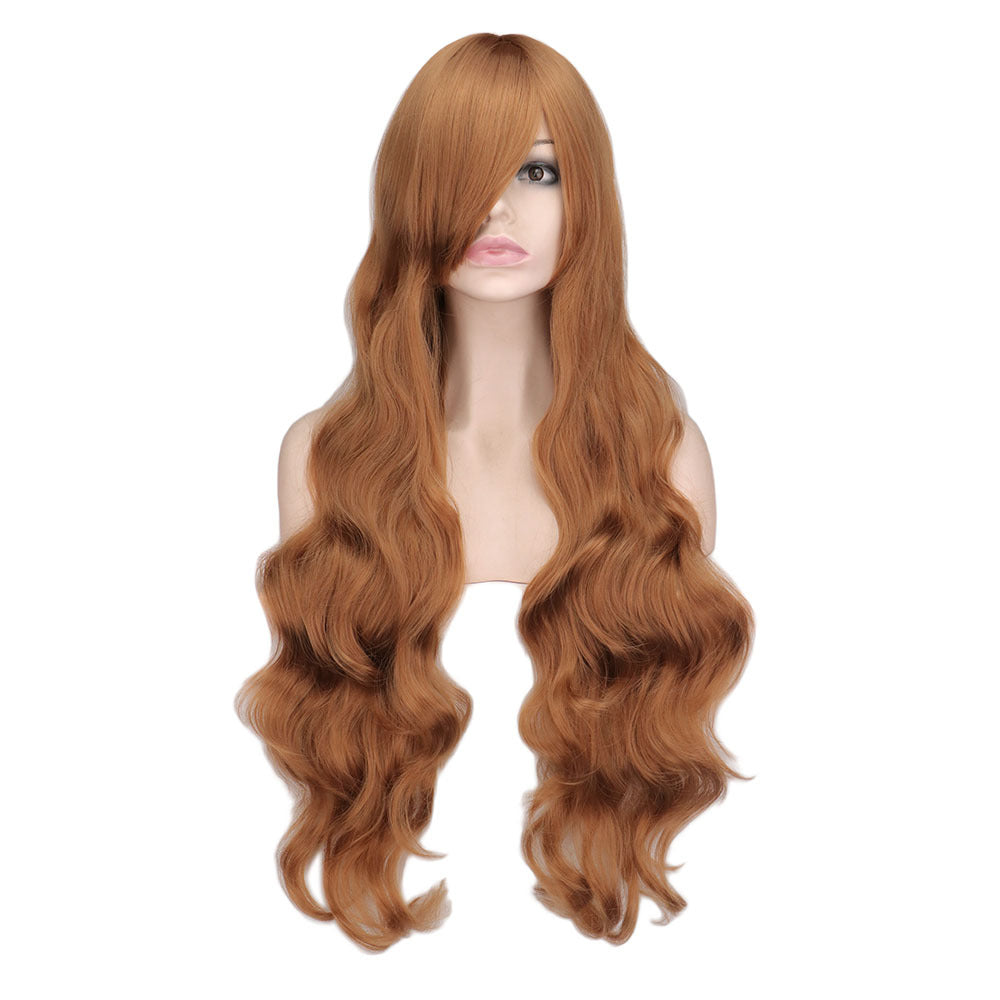 Mermaid Anime Cosplay Wig Dark Red Long Curly Hair