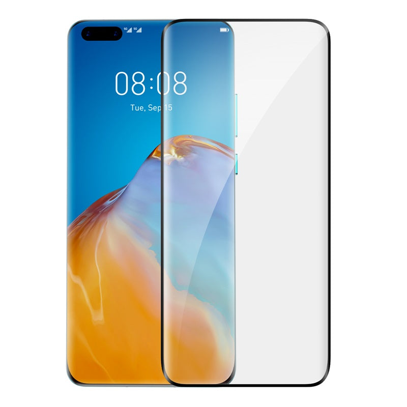 Full Screen Curved Full Adhesive Tempered Film For P40 Pro Single Pack Black