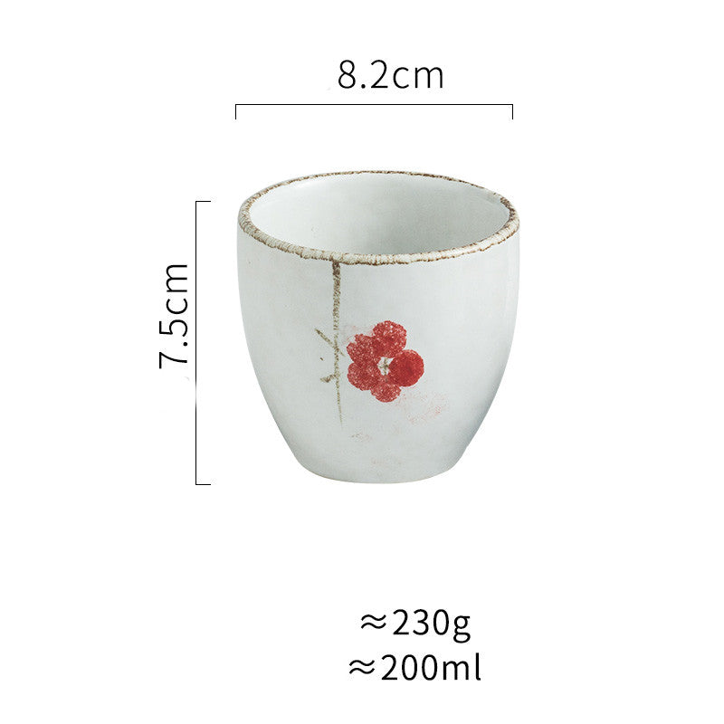 Japanese Creative Underglaze Color Short Ceramic Teacup