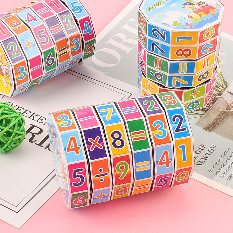 Cylindrical Plastic Rubik's Cube Children's Digital Rubik's Cube Educational Toy