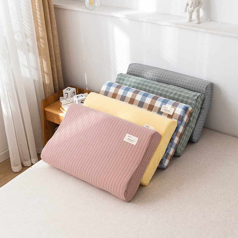 Washed Cotton Latex Pillowcase Skin-friendly