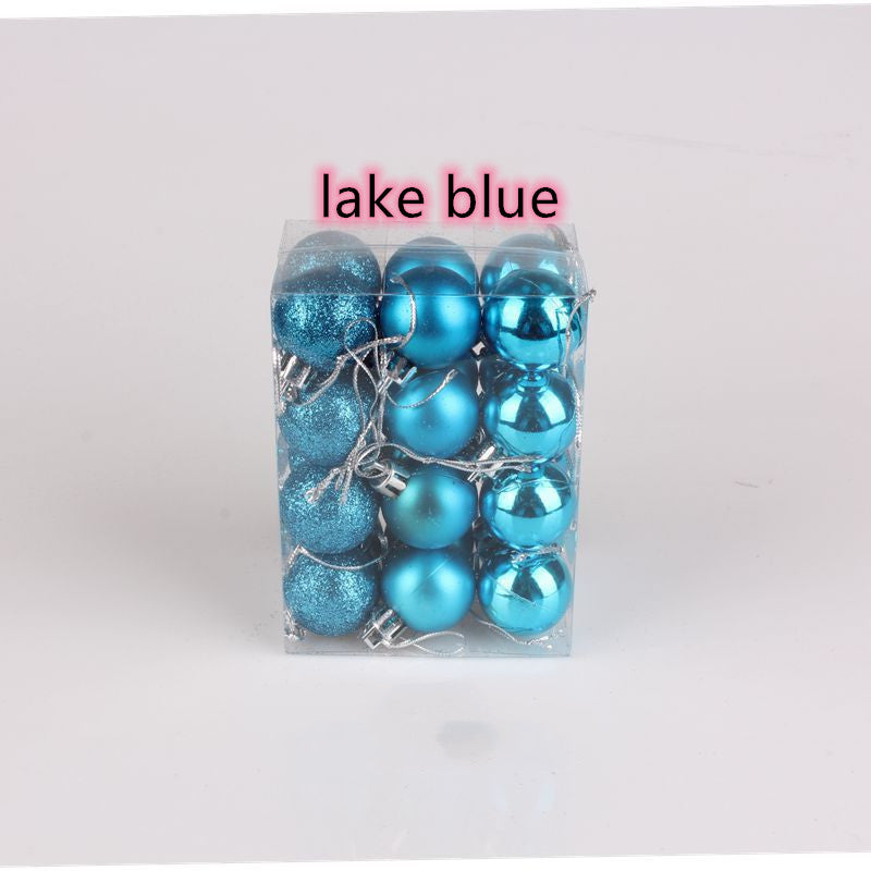 Plastic Christmas Ball Glossy Matt Powder Ball Mix