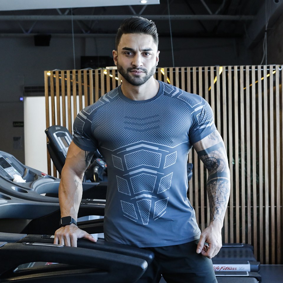 Quick Dry Short Sleeve Men's Muscle Fitness