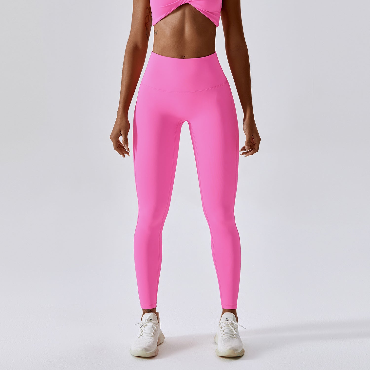 Nude Feeling Yoga Pants Hip-lifting Running Speed Dry Fitness Pants Candy Color High Waist