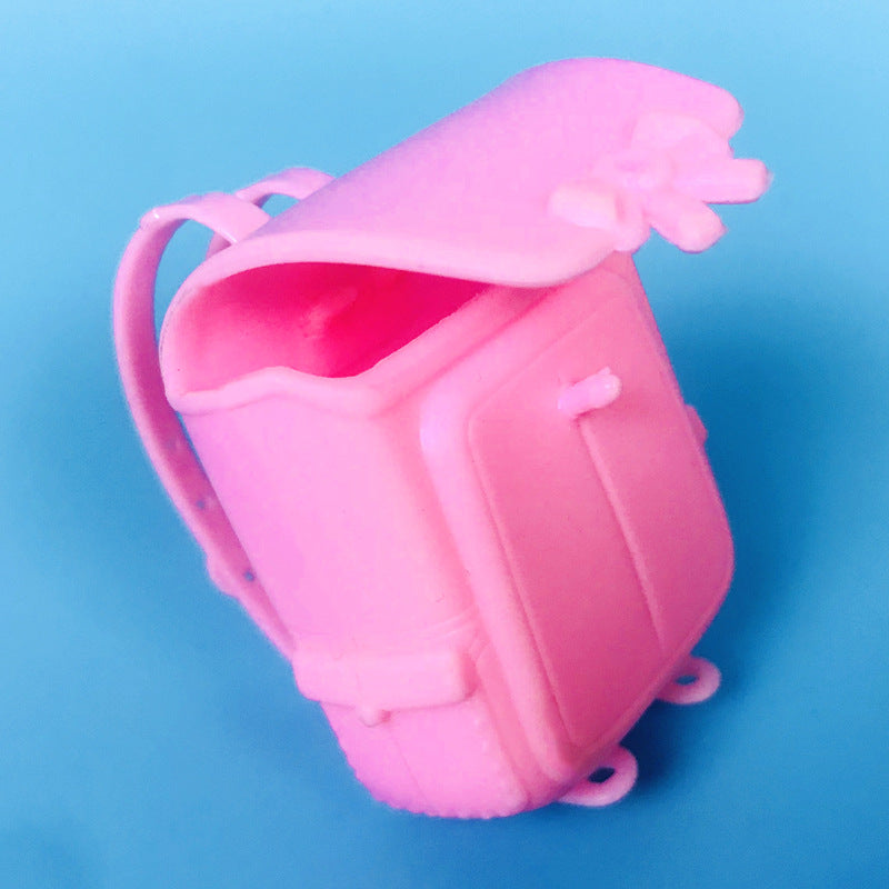 Doll Accessories PVC School Bag Detachable Strap Can Be Loaded With Small Accessories