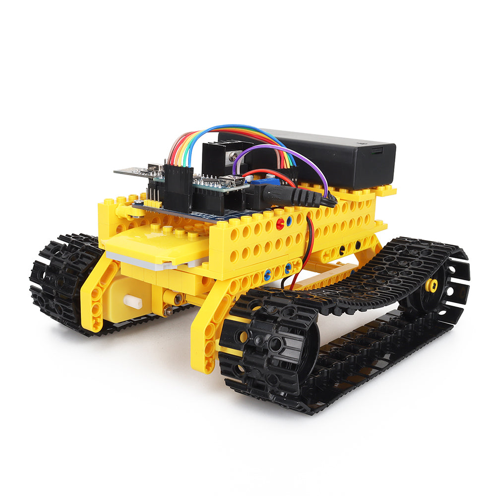 Tank Graphical Programming C DIY Smart Robot Car For CH340 Arduino Nano STEM Educational Building Block