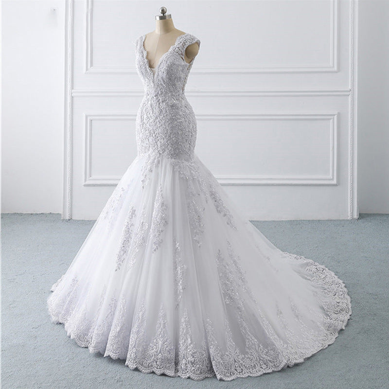 Mermaid Light Wedding Dress Sexy Trailing Luxury Sen Is Thin Bride French Retro