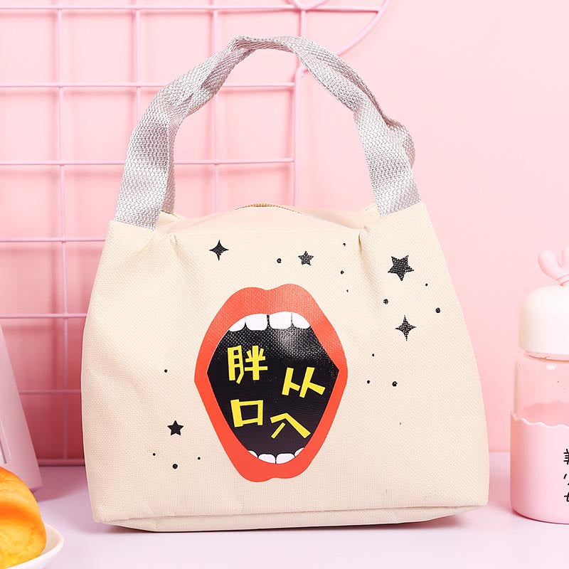 Cute Cartoon Lunch Tote Bag Insulation