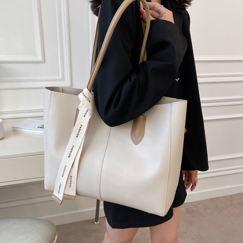 New Women 2 Piece Tote Bag Fashion Luxury Brand Leather Large Handbag Shoulder Bags Ladies Shopper Big Shopping Bag 2022 Summer