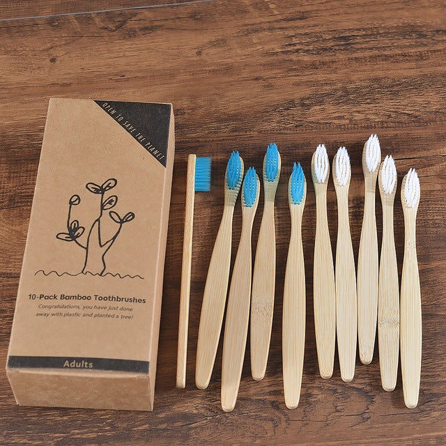 New Design Mixed Color Bamboo Toothbrush Eco Friendly Woode