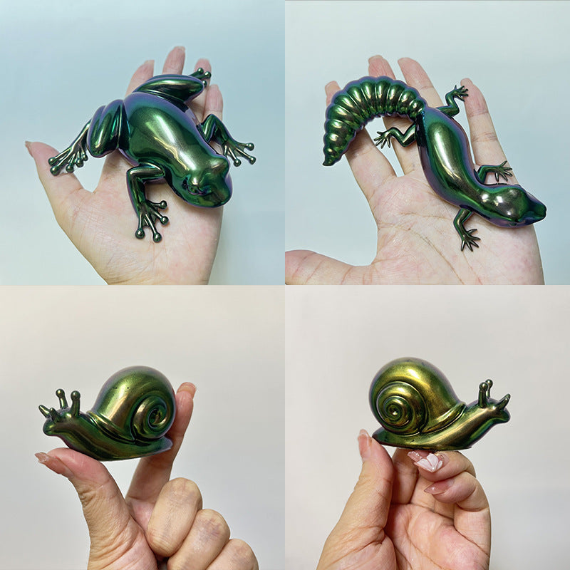 Small Animal Ornaments Easter Frog Lizard Snail Silicone Mold