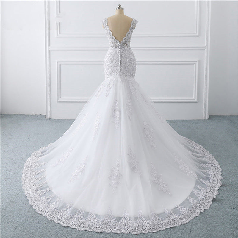 Mermaid Light Wedding Dress Sexy Trailing Luxury Sen Is Thin Bride French Retro