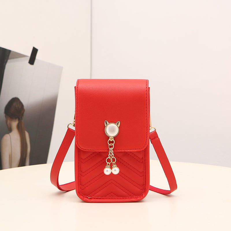 Bag Wholesale Mobile Phone Bag Women's Messenger Small Bag Summer 2022 New Charm Pearl Coin Purse Embroidered Shoulder Bag