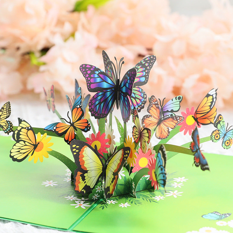 Mother's Day Pop-up Card With Colorful Butterflies