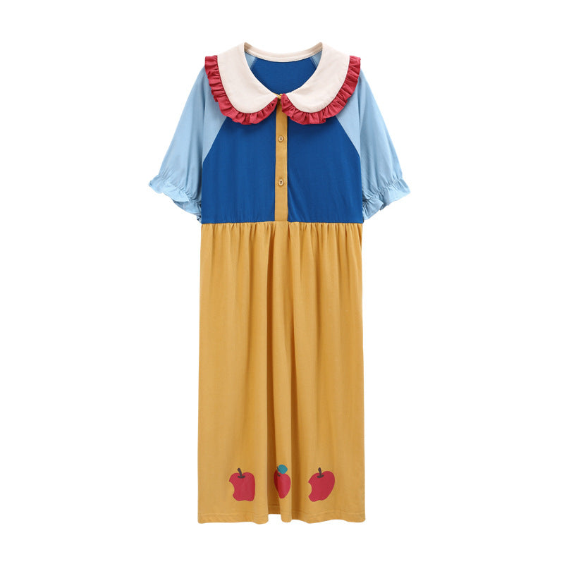 Navy Style Girl's Nightdress Is Sweet And Cute To Wear