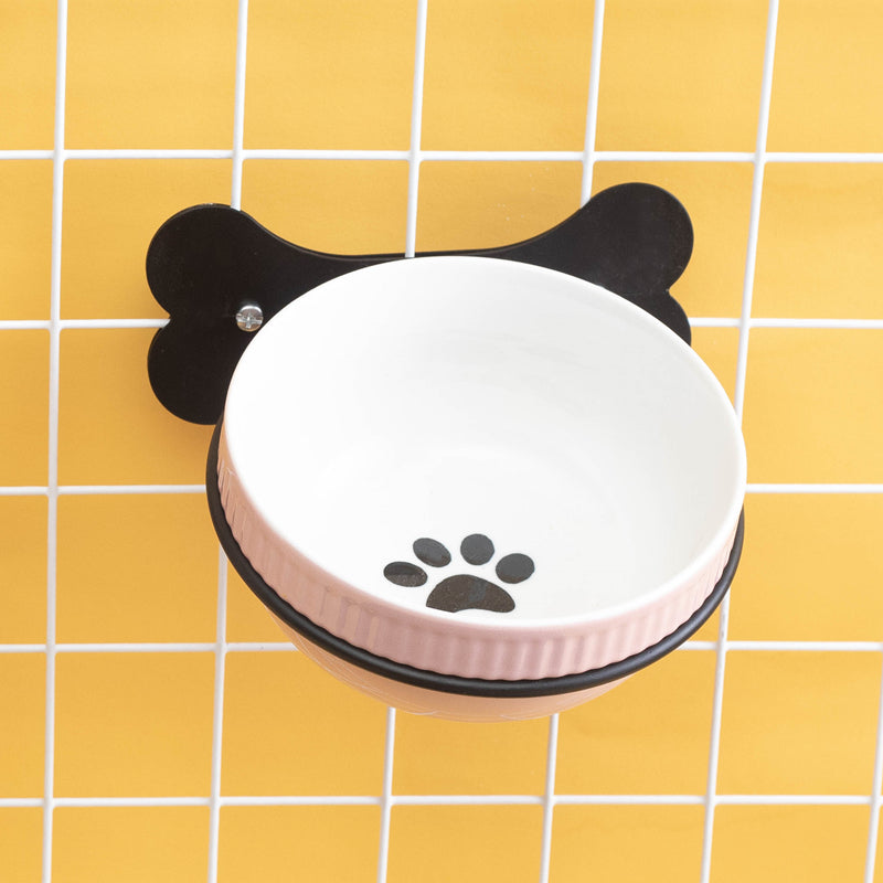 Hanging Ceramic Pet Bowl Slanted Anti-Overturning