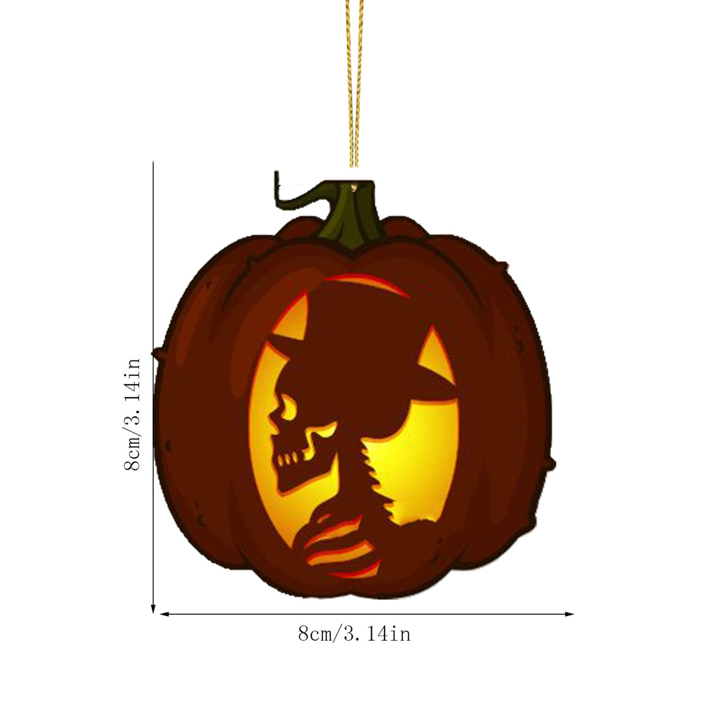 Halloween Pumpkin Car Pendant Acrylic Flat Ornament