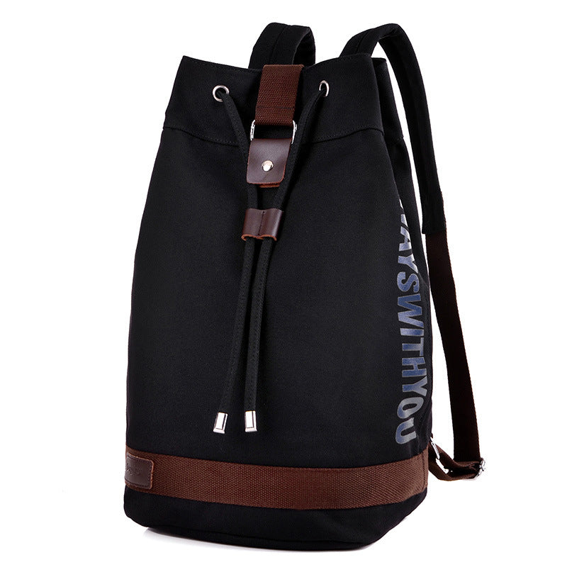 Casual Canvas Bag Drawstring Bucket Backpack Multifunctional Large Capacity Basketball Backpack Fashion