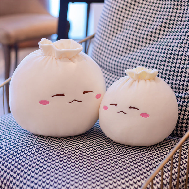 Soft And Cute Expression A Bun Plush Toy Elastic Dough Pillow