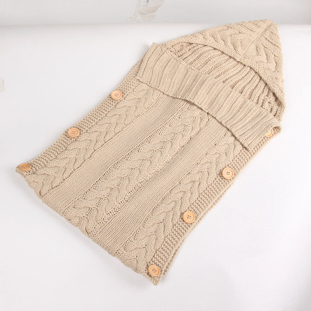 New Autumn Winter Newborn Baby Boy Girl Knit Sleeping Bag Clothes