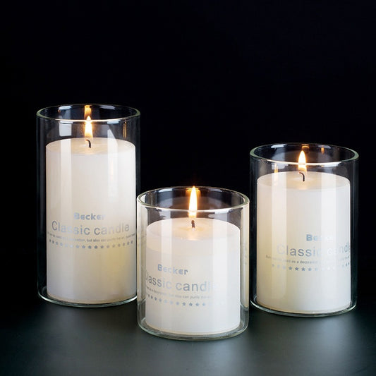 Creative Transparent Glass Wedding Road Guide Vase Home Decoration Candle Holder