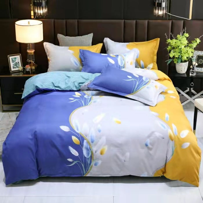 Thickened Brushed Four-piece Winter Bed Sheet And Duvet Cover Three-piece Bedding Set